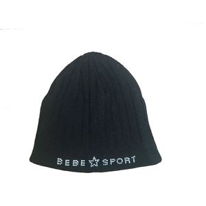 Black bebe sport beanie